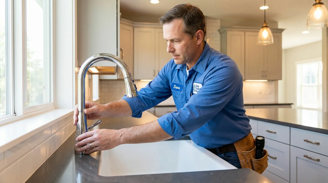Kitchen faucet installation by Johns Plumbing LLC in McCordsville