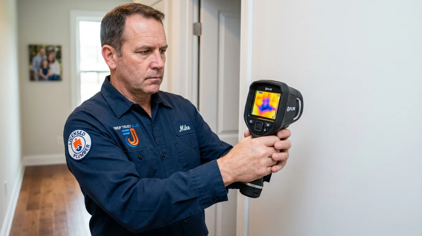 Thermal imaging leak detection by Johns Plumbing LLC in McCordsville